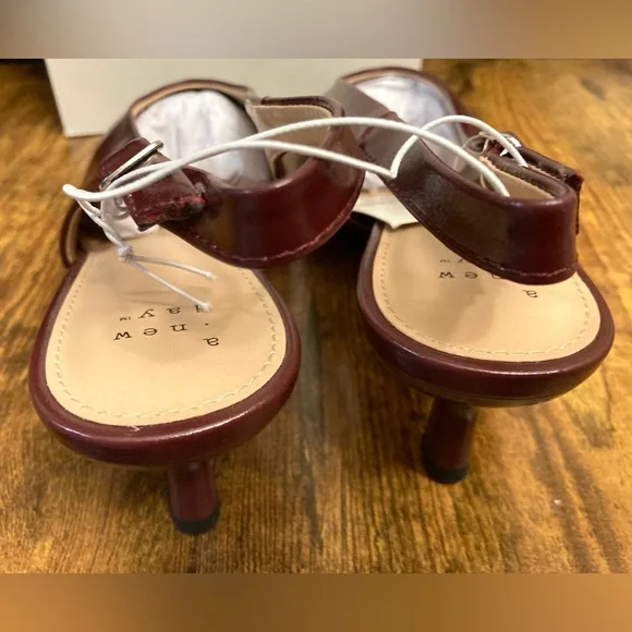 Women’s Samantha Sling Back Kitten Heels – a New Day™ Burgundy Size 8 new - Picture 6 of 6